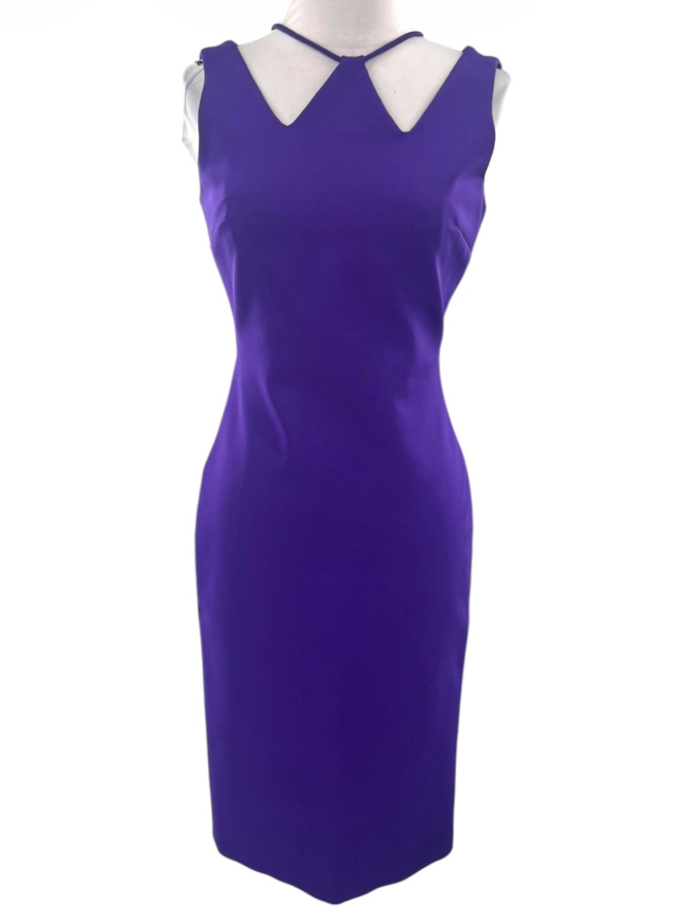 David Koma cut out full zip‎ back dress purple sz 10